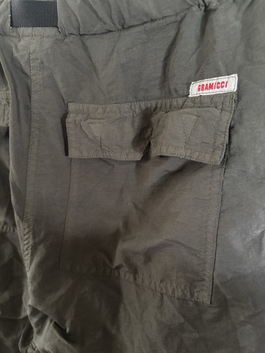 Gramicci Nylon Hiking Pants Adjustable Belt Mens L Green Gorpcore Lagenlook VTG - Picture 4 of 9