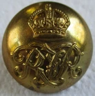 WW2 British Army:"ROYAL TANK REGIMENT OFFICER'S BRASS BUTTON" (RTR, Large, 24mm)