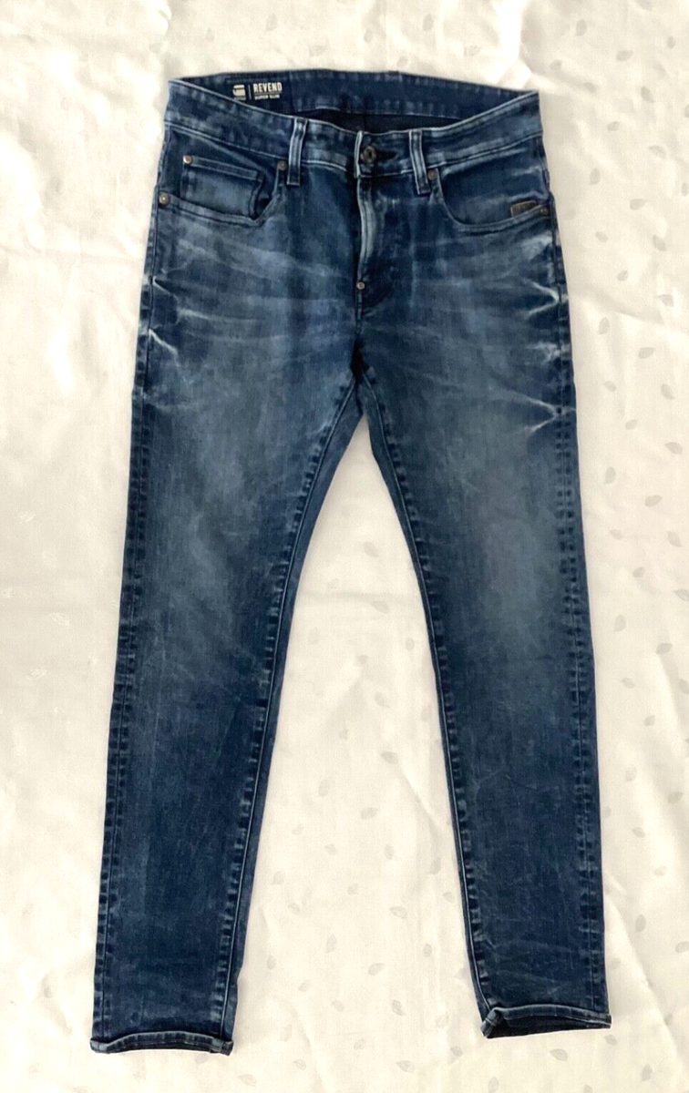 G-Star RAW 5-POCKET REVEND SUPER SLIM Jeans Men's Size W 32 / L 32