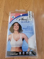 Playtex 18-Hour Active Breathable ComfoWirefree Bra Style 4159 White Choose Size