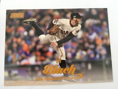 2017 Topps Stadium Club Jumbo 5x7 Ty Blach Giants 105 # d 02/10 Gold