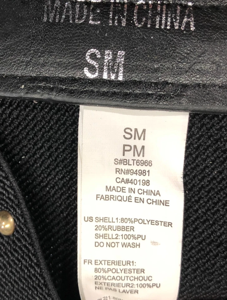 Cinturón Forever 21 Negro Elástico Hecho por el Hombre Vegano Damas Moda 25" S/M Foto 3 de 4