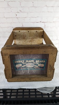 Authentic Antique Peach Crate Wood Slats Std Size Sunny Slope Brand  Gaffney SC