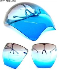 Oversized Bubble Face Shield Visor SUN GLASSES Protective Eyewear Anti Fog Lens