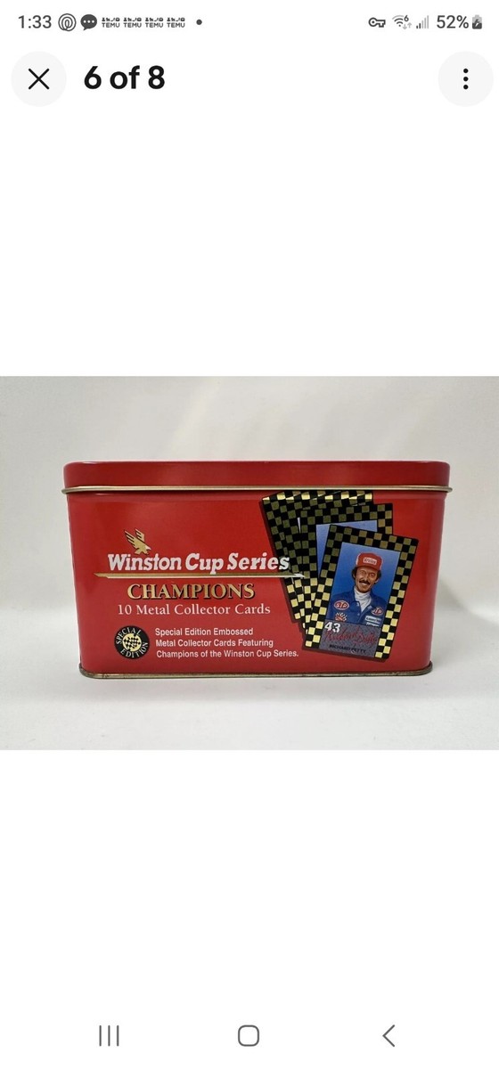 25th Anniversary Special Edition Winston Cup Champions 10 Metal Card Set  Sealed!