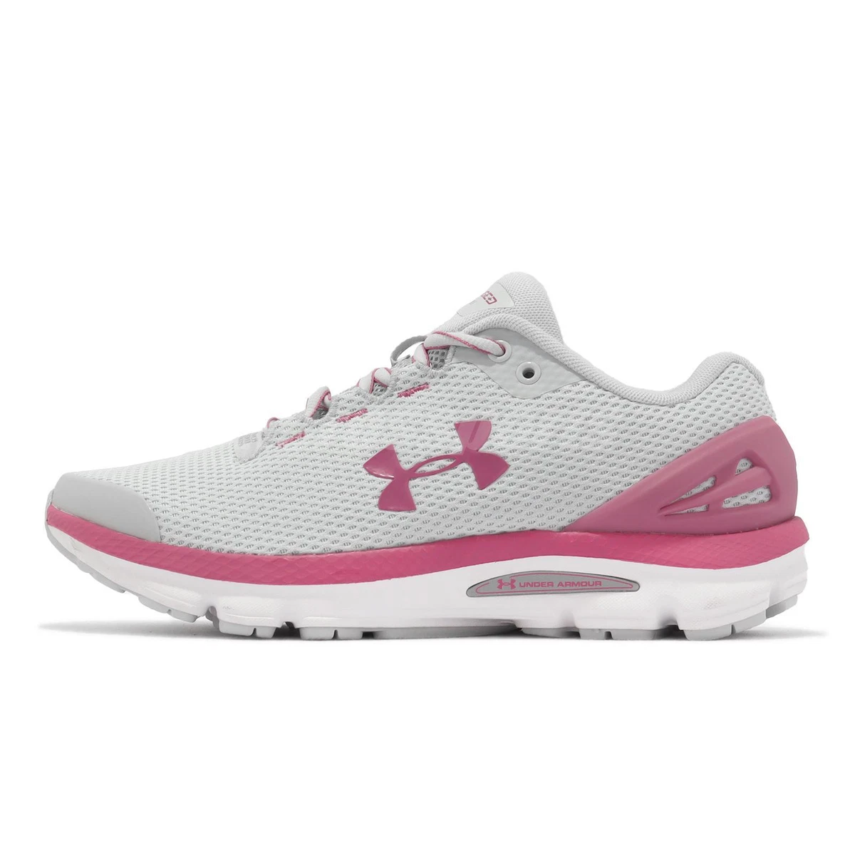Gray and pink hotsell under armour shoes