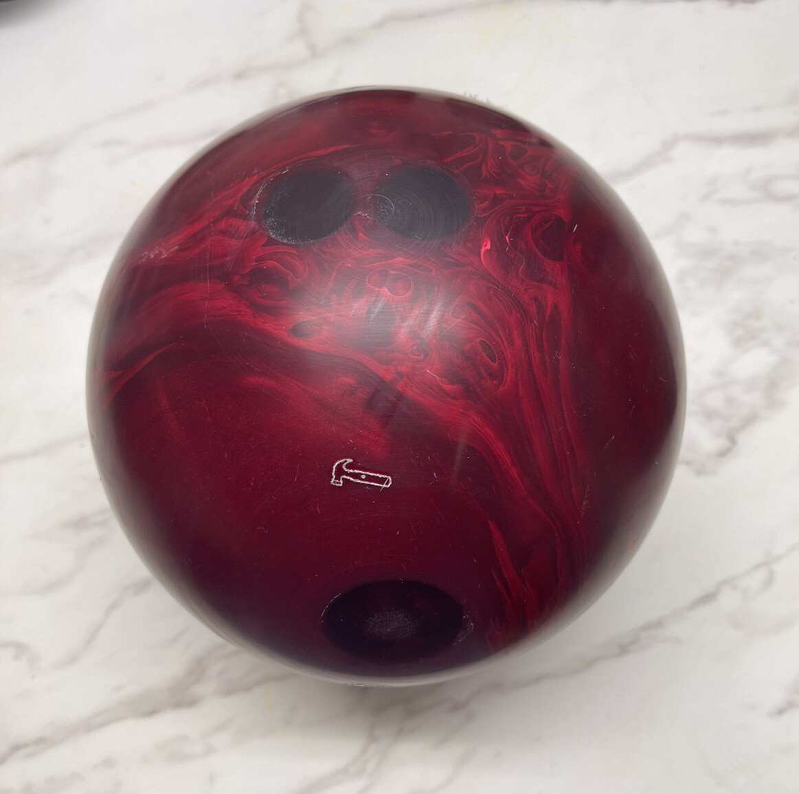 15lb Hammer Black Widow Red Legend Pearl Bowling Ball Fully Plugged