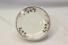 Home Essentials Tartans Ribbons Christmas Saucers Set of 12  Xmas