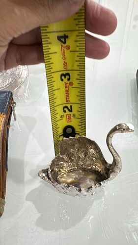 Vintage Sterling Silver 925 Miniature Swan Figurine – Salt Holder or Decorative - Picture 6 of 6