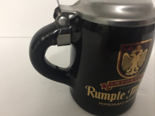 Rumple Minze Miniature Beer Stein with Lid Shot Glass Size Ceramic Collectible  - Picture 3 of 9