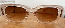 Mosanana Pink Rectangle Sunglasses Vintage Retro Fashion Trendy Clear 68-13-132