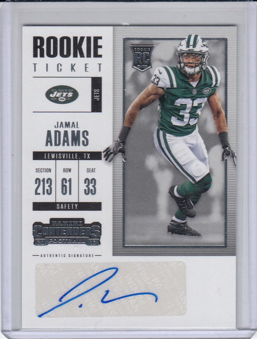 JAMAL ADAMS 2017 Contenders #107 Autograph RC Jets