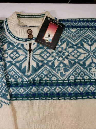 NEW VTG DALE OF NORWAY Men Wool Sweater Sz M Garn Thunder Bay 1995 Fair Isle Ski - Picture 4 of 24