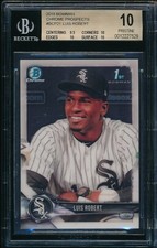 BGS 10 LUIS ROBERT 1st 2018 Bowman Chrome Prospects White Sox Rookie RC PRISTINE