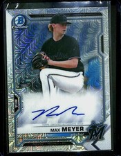 2021 Bowman Chrome Prospects Megabox Refractor Autograph #BMA-MM Max Meyer