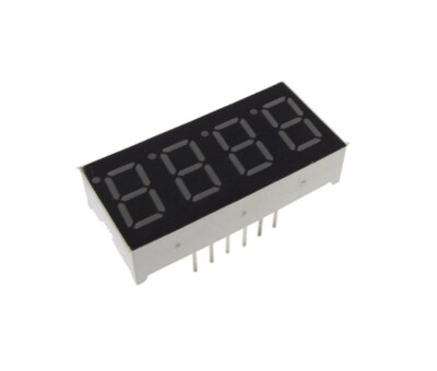 0.36'' 4 Digit 7-Segment LED Display DIP Common Anode - Blue