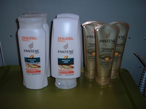 Pantene Pro-V Shampoo Smooth & Sleek 3 Minute Miracle Deep Conditioner Argan Oil