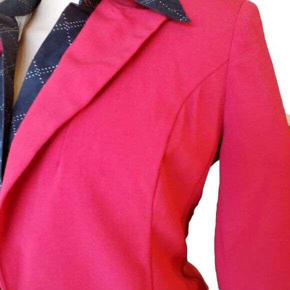 BCX Red Fitted Blazer Size Medium Juniors - image 5