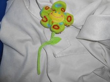 BEST MADE TOYS PLUSH 13" FLOWER LOVEY SOFT green colorful