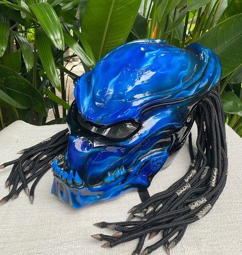 Great Predator Motorcylce Helmet Ocean Blue DOT CERTIFIED - Picture 3 of 8