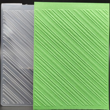 Plastic Embossing Folder A6 Size Diagonal Stripes Paper Crafts Plastic Textured