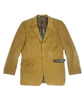 Hugo Boss Corduroy Blazer Jacket 44L Neman Marcus Designer Collection Tan Beige