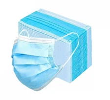 50pcs Kids Disposable Face Mask 3Ply Blue Toddler Child Boys Girl Youth