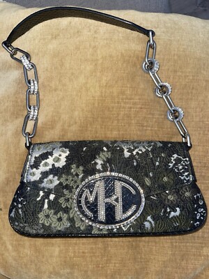 MICHAEL KORS フラワー装飾 ハンドバッグ MICHAEL KORS（マイケルコース） バッグ レザー 花柄 フラワー