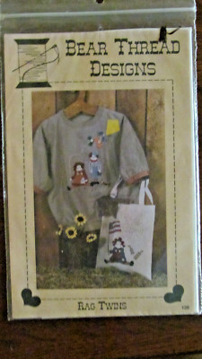 *BEAR THREAD DESIGNS RAG TWINS #128 FULL SIZE PATTERN
