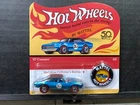 1/64 HOT WHEELS MATTEL 50TH ANNIVERSARY 1967 CHEVROLET CAMARO BLUE & BUTTON 3/5