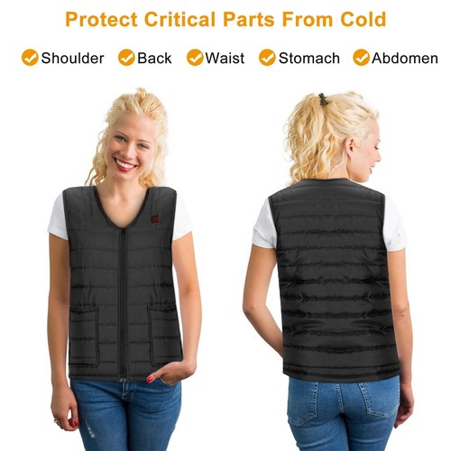 Heated Vest Warm Winter Warm Electric USB Jacket Men Women Heating Coat Thermal - Picture 10 of 23