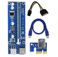 PCI-E PCI Express Riser Card Ver 006C 1X to 16X PCIE Currency Ethereum Mining