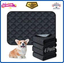 Washable Pee Pads for Dogs - 4 Pack Reusable Pee Pads,Waterproof Puppy Pads,Pet