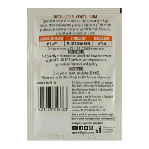 5x Still Spirits Distillers Vodka Yeast - 20g Packets For 25L Fermentation, Up To 18% ABV