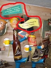 BLATZ BEER Dancers Reproduction  Canes and Flag Set  at a Great Price !!