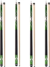 GSE Games & Sports Expert 58" 2-Piece Canadian Maple Hardwood Billiard Pool Cue 
