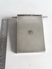 ASPREY.  GOOD DECO VINTAGE. SOLID SILVER DESK NOTE PAD.  L. 13.8cms.   LON. 1928