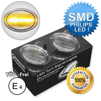 2x OEM BLINKER SEITENBLINKER LED BLINKLEUCHTE FIAT 500 500C 500L FORD KA WEIß