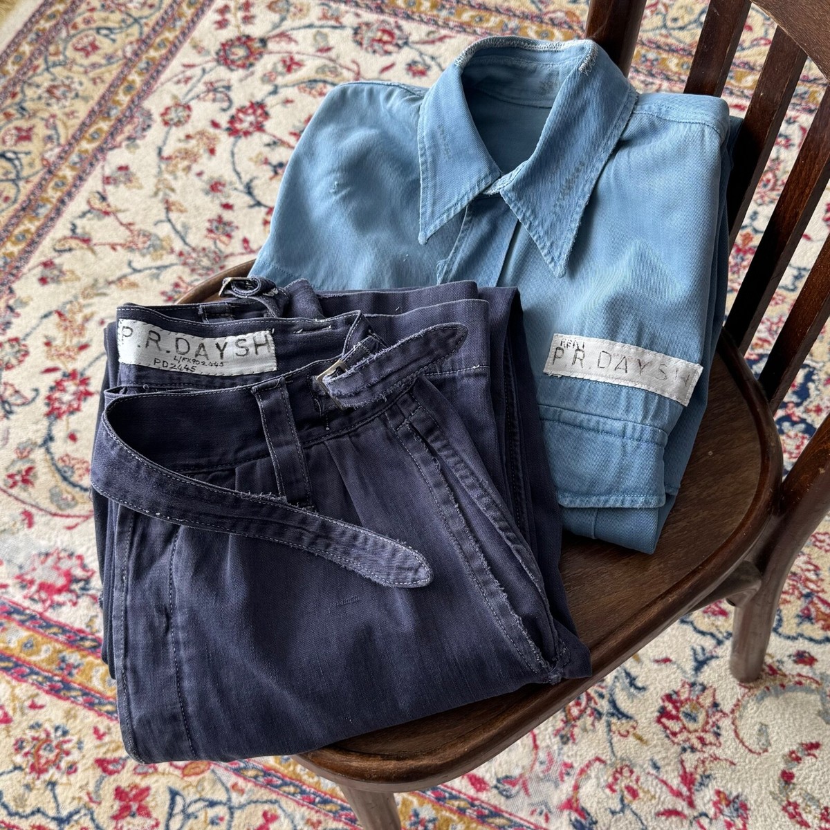 Vintage 50s British Royal Navy Action Working Dress/Pants Suit