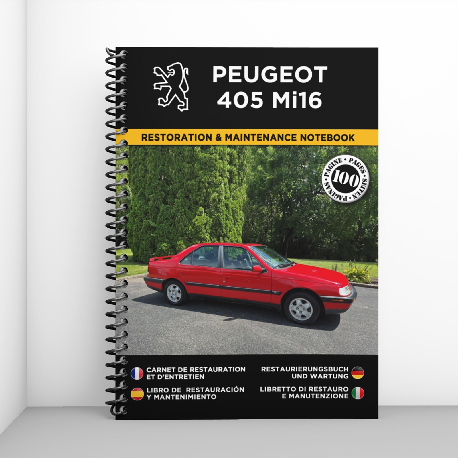 Peugeot 405 Mi16 carnet pour organiser vos réparations et fiches de mécanique