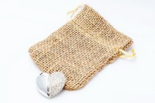 10 x Hessian Fabric Drawstring Pouch - Packaging/Gift Bag/Present/Wedding Favour