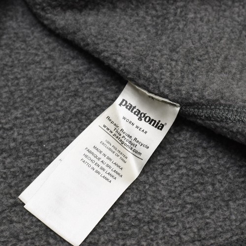 Patagonia 1/4 Zip Pullover Sweater High Neck Polyester Gray Size XL (14) YOUTH - Picture 8 of 8
