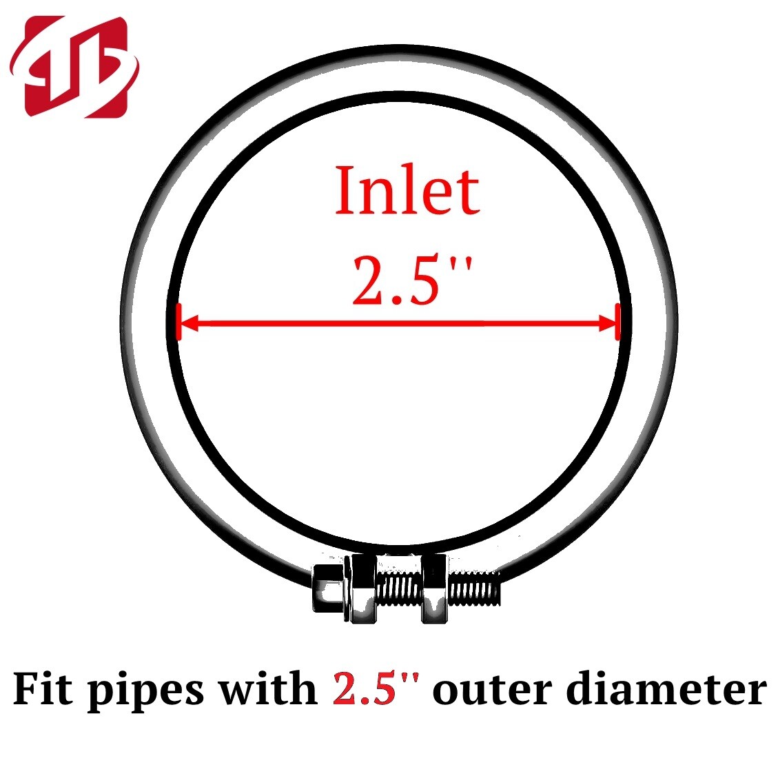 YITAMOTOR 2.5" Inlet Exhaust Tips, 2.5 Inch Inlet 4in Outlet 12 In Overall Length Stainless Steel Chrome Plated Finish Exhaust Tailpipe Tip Universal For 25in Od Tailpipe Boltclamp On Blue P 7643 - Foto 11