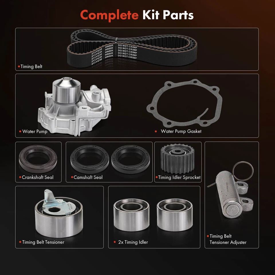 Kit de correia dentada 10 peças para Subaru Impreza Legacy 1994-1998 naturalmente aspirado - Imagem 2 de 4