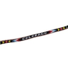 Vintage Cowhide Beaded Tooled Belt Colorado Souvenier Western Native American