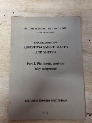 Specification For Asbestos-Cement Slates And Sheets - B.S.I
