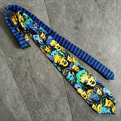 GIANNI VERSACE silk tie Pop Art w/ Marilyn Monroe & James Dean