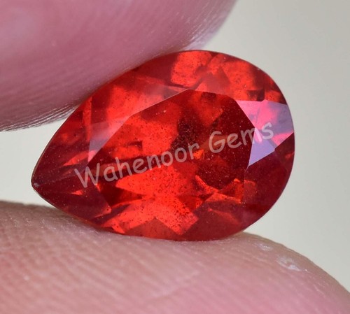 Natural Sapphire 4.40 Ct Red Orange Certified Pear Stunning Loose Gemstone