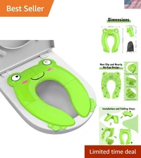 Compact Foldable Toddler Potty Seat - Non-Slip Frog Design for Effortless Travel