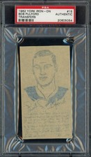 1962 Hockey York Iron On Transfer #15 Bob Pulford PSA Authentic LOOK!